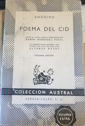 Imagen del vendedor de POEMA DEL CID. a la venta por Libreria Lopez de Araujo