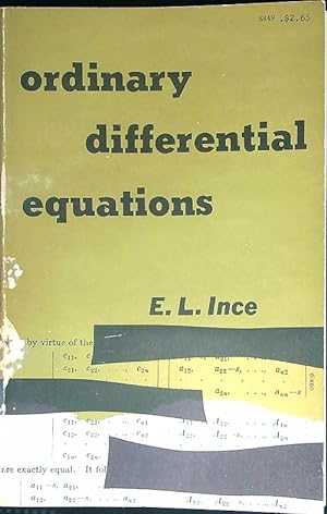 Bild des Verkufers fr Ordinary differential equations zum Verkauf von Librodifaccia