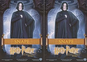 Seller image for Harry Potter & The Philosophers Stone Dumbledore Snape 2x Postcard s for sale by Postcard Finder