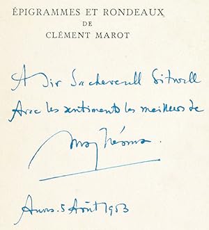 Epigrammes et Rondeaux. Ornés de douze lithographies hors-texte de May Néama.