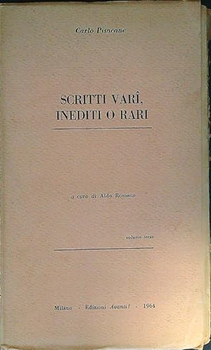 Bild des Verkufers fr Scritti vari, inediti o rari vol. 3 zum Verkauf von Librodifaccia