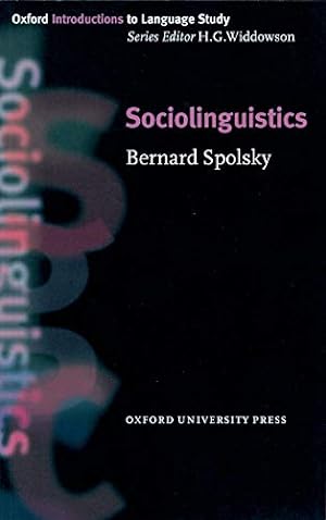 Immagine del venditore per Sociolinguistics (Oxford Introduction to Language Study Series) venduto da Pieuler Store