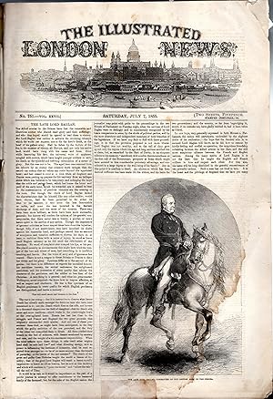 Imagen del vendedor de PRINT:' "The Late Lord Raglan". Story & engravings from The Illustrated London News, July 7, 1855 a la venta por Dorley House Books, Inc.