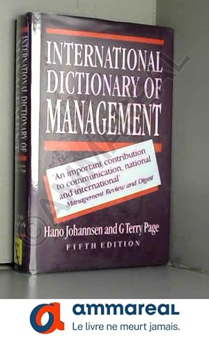 Imagen del vendedor de International Dictionary of Management a la venta por Ammareal