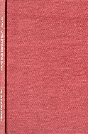 Seller image for Manual of Printing Office Practice for sale by Kenneth Mallory Bookseller ABAA