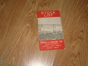 Stock List Tonge & Taggart Ltd Ironfounders Windmill Lane, Dublin