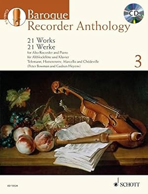 Image du vendeur pour Baroque Recorder Anthology - Volume 3: 21 Works for Alto (Treble) Recorder and Piano mis en vente par Pieuler Store