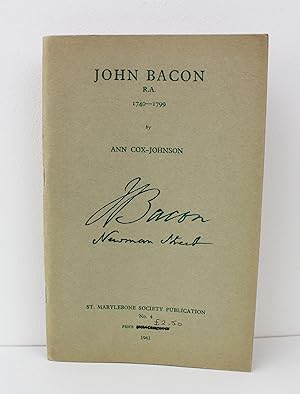 Imagen del vendedor de John Bacon R.A. a la venta por Peak Dragon Bookshop 39 Dale Rd Matlock