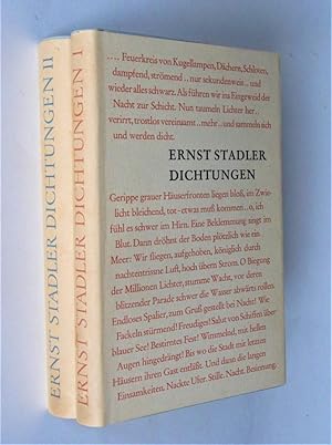 Ernst Stadler/ Dichtungen. Gedichte und Übertragungen mit einer Auswahl der kleinen kritischen Sc...