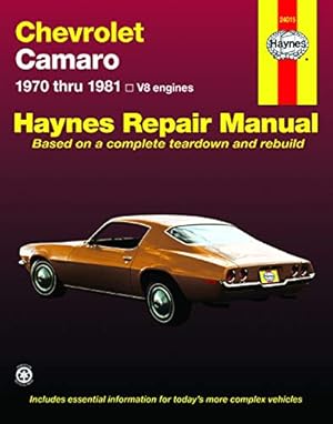 Imagen del vendedor de Chevrolet Camaro V8: 1970 thru 1981 (Haynes Repair Manuals) a la venta por Pieuler Store