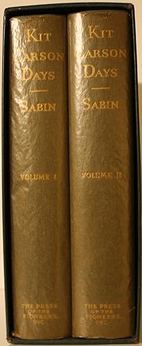 Seller image for Kit Carson Days 1809-1868 "Adventures in the Path of Empire" Revised Edition with New Matter by Edwin L. Sabin With Twenty Full Page Drawings by Howard Simon for sale by Old West Books  (ABAA)