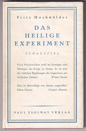Immagine del venditore per Das heilige Experiment. Schauspiel in fnf Aufzgen. venduto da Antiquariat Burgverlag