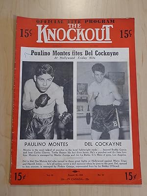 The Knockout Boxing and Wrestling Magazine / Program Paulino Montes v Del Cockayne August 28, 1948