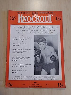 The Knockout Boxing and Wrestling Magazine / Program Paulino Montes January 17, 1948