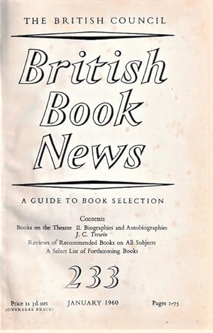 British Book News: Twelve Issues January- December 1960 Re-bound