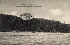 Ansichtskarte / Postkarte Sopot Zoppot Danzig, Restaurant Bergschloss, Menzelweg