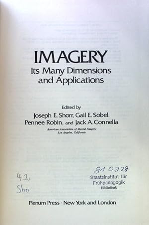 Seller image for Imagery Its Many Dimensions and Applications; for sale by books4less (Versandantiquariat Petra Gros GmbH & Co. KG)