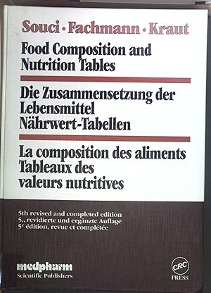Seller image for Food composition and nutrition tables = Die Zusammensetzung der Lebensmittel, Nhrwert-Tabellen. for sale by books4less (Versandantiquariat Petra Gros GmbH & Co. KG)