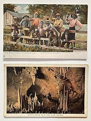 Two early C20th colour postcards of North America : CATHEDRAL SPIRES CAVE WINDS COLORADO, THE MUL...