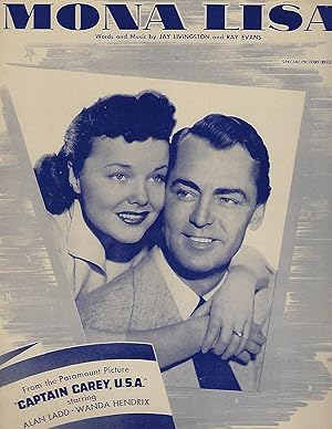 Imagen del vendedor de MONA LISA ALAN LADD 1949 SHEET MUSIC SHEET MUSIC 358 a la venta por Vada's Book Store