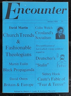 Encounter January 1979 / David Martin "Trends & Fashionable Theologians Britain And Europe" / Dap...