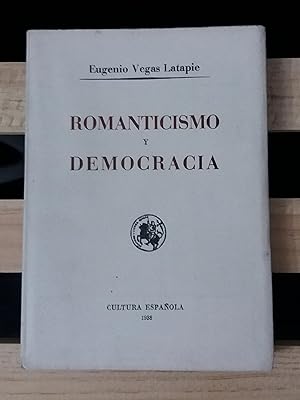 Imagen del vendedor de ROMANTICISMO Y DEMOCRACIA a la venta por Libreria Jimenez (Libreria A&M Jimenez)