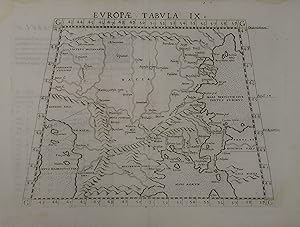 Europae Tabula IX. Kupferstich-Karte aus Ptolemaeus - Ruscelli, "La geografia" Venedig 1561, 22,5...