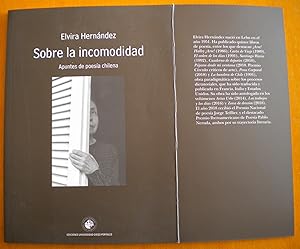 Sobre la incomodidad. Apuntes de poesía chilena