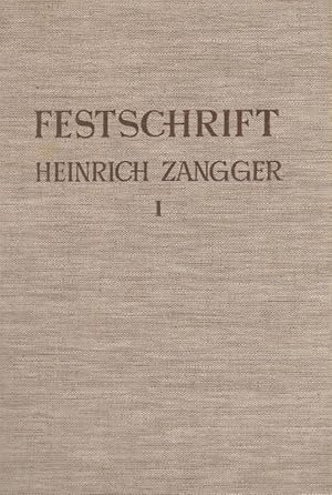 Festschrift Heinrich Zangger. I. Bd.1. (apart). Gerichtliche Medizin, Vergiftungen, Gewerbepathol...