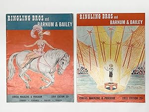 TWO RINGLING BROS AND BARNUM & BAILEY CIRCUS PROGRAMS 1953/1954