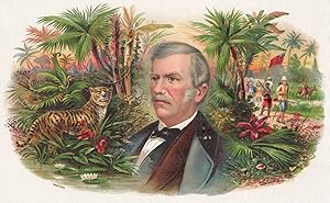 Cigar box label portrait of Livingstone.