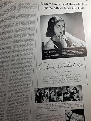 Bild des Verkufers fr Advertisement with Miss Nancy Saunders, Newport Debutante, for Woodbury Facial Soap zum Verkauf von Hammonds Antiques & Books