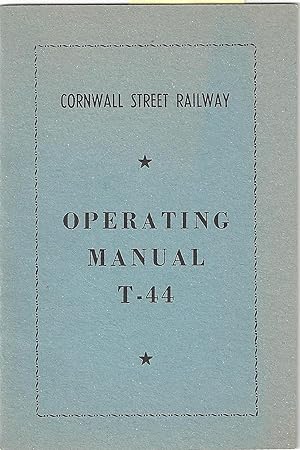 Cornwall Street Railway (Ontario) Operating Manual