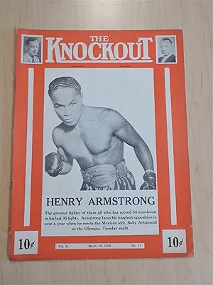 The Knockout Boxing and Wrestling Magazine / Program Henry Armstrong v Baby Arizmendi March 19, 1938