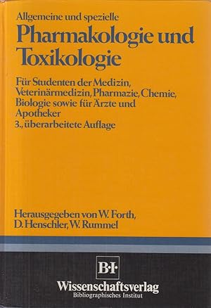 Bild des Verkufers fr Allgemeine und spezielle Pharmakologie und Toxikologie. zum Verkauf von Allguer Online Antiquariat