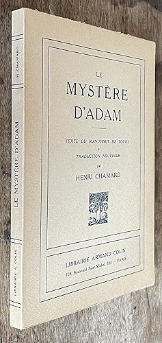 Seller image for Le Mystere D'Adam Drame Religieux Du XII Siecle for sale by DogStar Books