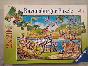 Ravensburger 090594: Tiere hier und anderswo [2x20 Teile Puzzle]. Achtung: Nicht geeignet für Kin...