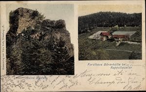 Ansichtskarte / Postkarte Ribeauvillé Rappoltsweiler Elsass Haut Rhin, Forsthaus Bärenhütte