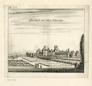 Rare Antique Print-CASTLE-CHATEAU DE VILLEROY-Meurs-1666