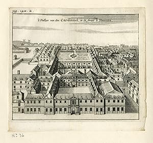 Antique Print-PALAIS ROYAL-CARDINAL-PALACE-PARIS-RICHELIEU-Meurs-1666