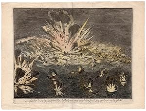 Antique Print-BURNERS-EXPLOSION-BURNING SHIPS-SCHELDE-ANTWERP-Decker-1730