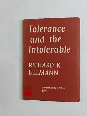 Image du vendeur pour Tolerance and the Intolerable. mis en vente par Plurabelle Books Ltd