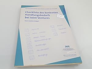 Bild des Verkufers fr Checkliste des konkreten Handlungsbedarf bei Joint Ventures zum Verkauf von SIGA eG