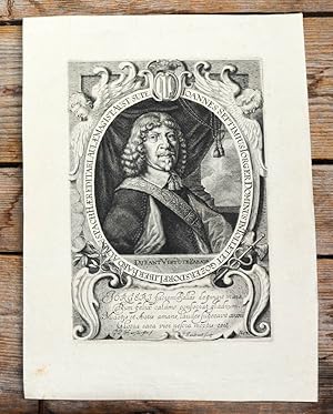Kupferstich-Portrait von J. Sandrart nach G. P. Harsdörffer. Ioannes Septimius Iörger dominus in ...