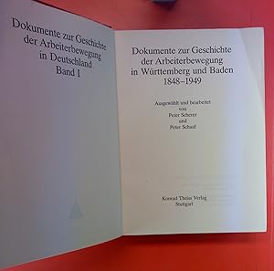 Bild des Verkufers fr Dokumente zur Geschichte der Arbeiterbewegung in Wrttemberg und Baden 1848-1949 zum Verkauf von biblion2
