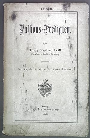 Seller image for Passions-Predigten. 1. Lieferung. for sale by books4less (Versandantiquariat Petra Gros GmbH & Co. KG)