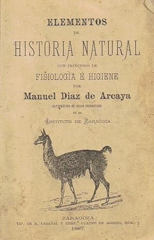 Imagen del vendedor de ELEMENTOS DE HISTORIA NATURAL CON PRINCIPIOS DE FISIOLOGA  HIGIENE a la venta por Librera Torren de Rueda