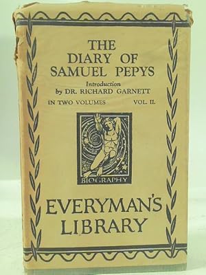 Bild des Verkufers fr Diary Of Samuel Pepys. Biography. F.R.S. In Two Vols. Volume Two. zum Verkauf von World of Rare Books