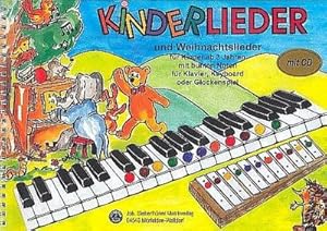 Bild des Verkufers fr Kinderlieder und Weihnachtslieder : Fr Kinder ab 3 Jahren mit bunten Noten, Fr Klavier, Keyboard oder Glockenspiel, Mit Texten und Akkorden, Mit CD zum Verkauf von AHA-BUCH GmbH