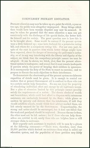 Bild des Verkufers fr Compulsory Primary Education. An uncommon original article from The Fortnightly Review, 1868. zum Verkauf von Cosmo Books